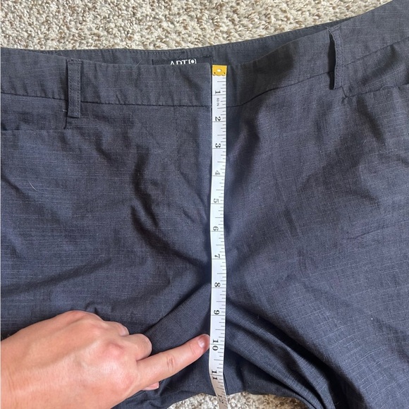 Apt. 9 Modern Fit Grey Trousers Ankle Business Casual Office Neutral 14 - Picture 7 of 7